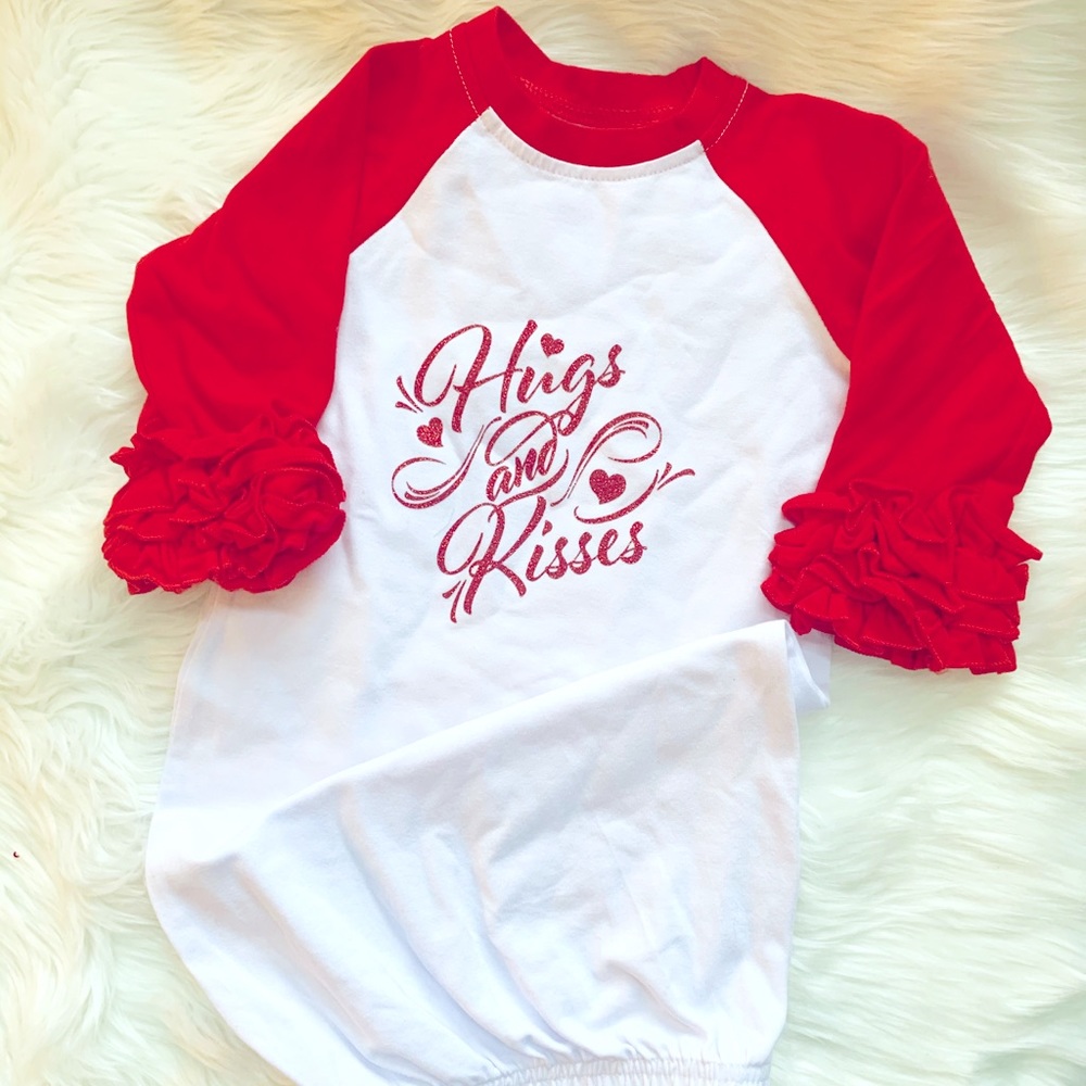 Baby Girl Valentines Sleeper/Layette